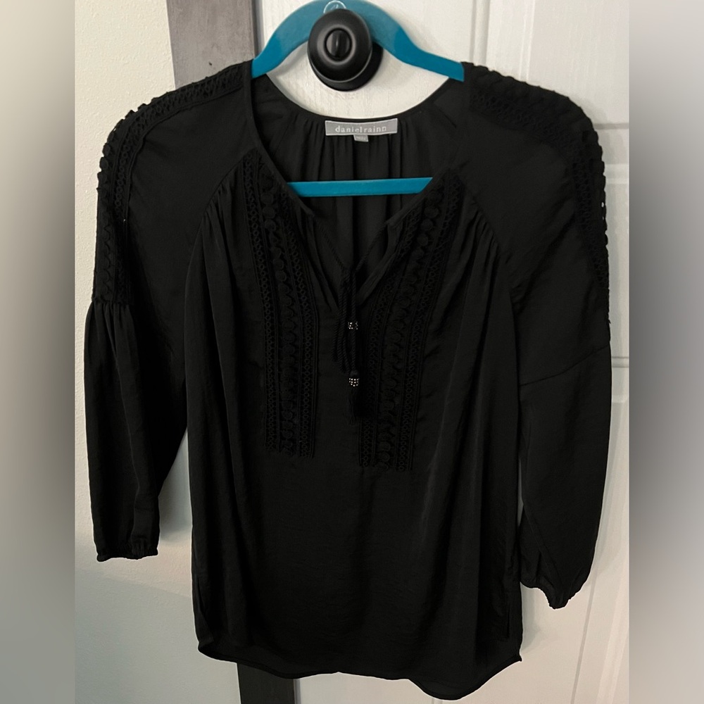 Daniel rainn black boho top women’s M - Picture 4 of 6
